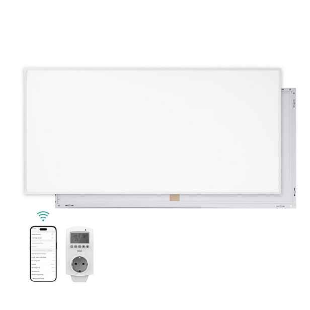 EMKE ELEKTRICKÝ nástěnný konvektor 1200 W s termostatem a ovládáním přes aplikaci 119,5/59,5 cm