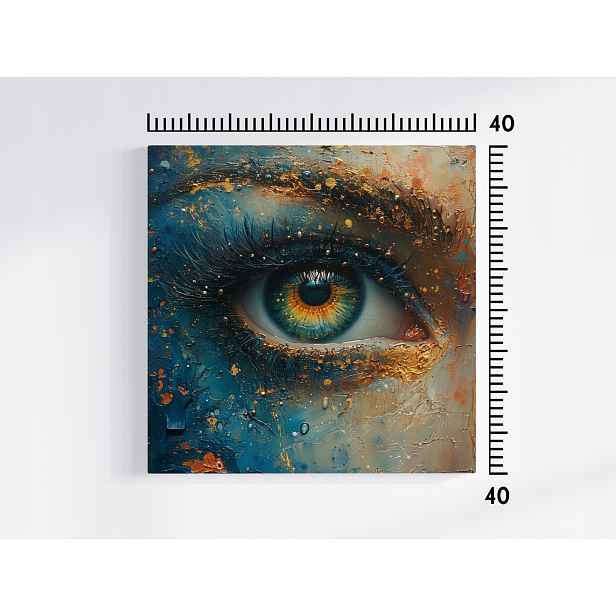 Obraz Na Plátně Canvas Barevné Oko Pastely Olejový Obraz 50x50