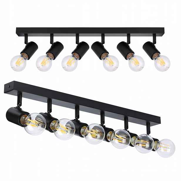 stropní svítidlo Led Nastavitelná lišta 6x E27 Lišta Loft Moderní