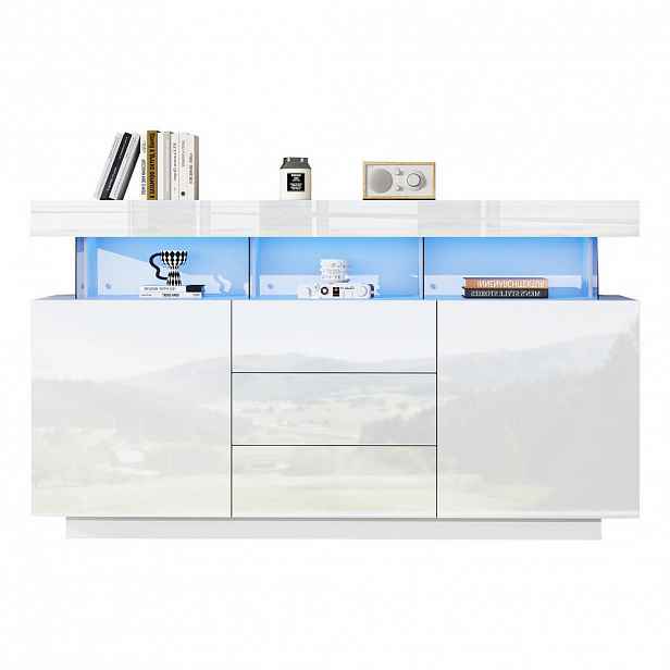 Urban Meuble SIDEBOARD s LED bílý 140/35/80 CM