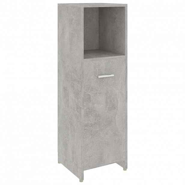 vidaXL Koupelnová skříňka betonově šedá 30x30x95 cm kompozitní dřevo