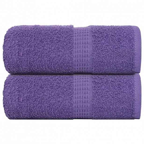 vidaXL Ručníky pro hosty FROGN 2 ks fialové 30x50 cm 360 g/m²