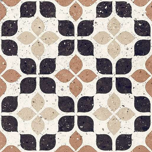 Dlažba Del Conca Frammenti terracotta fiore 20x20 cm mat 20FR06FI