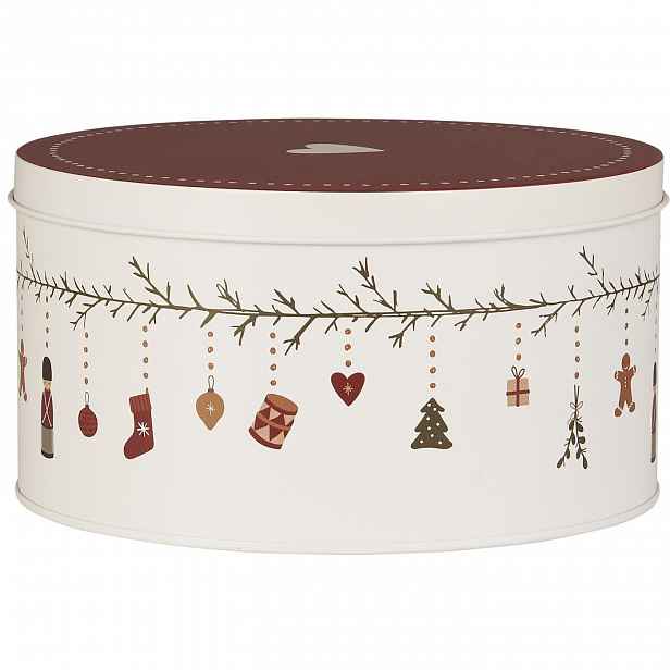IB Laursen Plechová dóza na cukroví MY NOSTALGIC CHRISTMAS kulatá