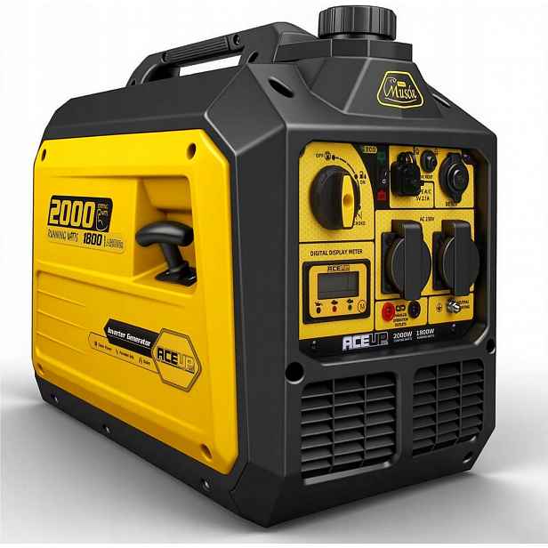Tichý Invertorový Generátor 2000 W Benzín 230 V Usb 12 V Přenosný