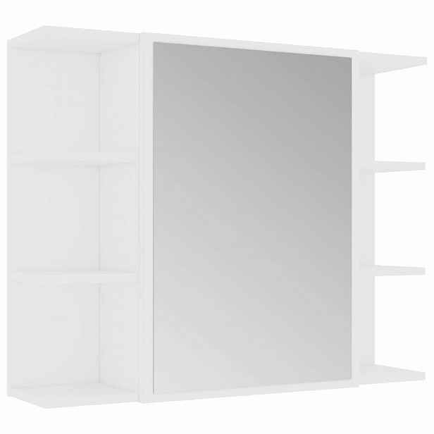vidaXL Koupelnová skříňka se zrcadlem bílá 80 x 20,5 x 64 cm kompozit