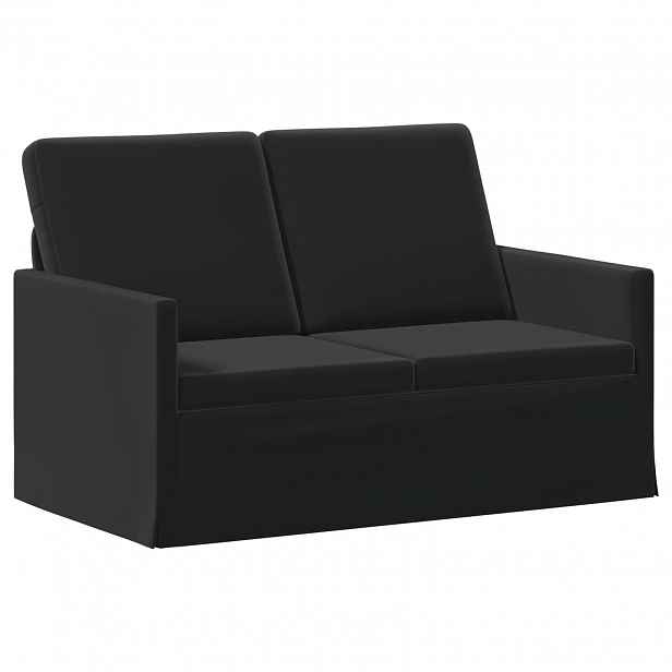 vidaXL Pohovka pro 2 osoby Černá 130 x 81 x 82 cm Samet