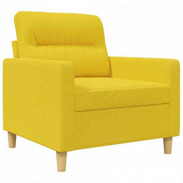 vidaXL Křeslo světle žluté 60 cm textil