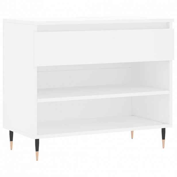 vidaXL Botník bílý 70 x 36 x 60 cm kompozitní dřevo