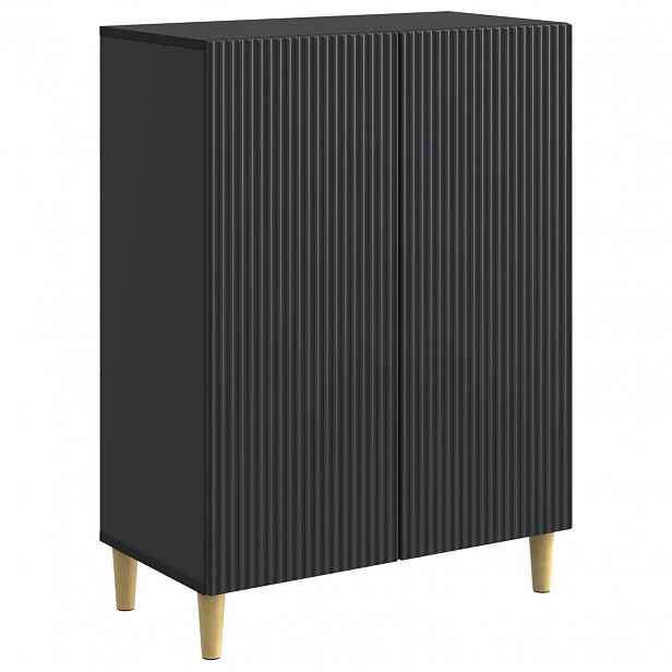 vidaXL Servírovací skříň Černá 66 x 34,5 x 90 cm Kompozitní dřevo