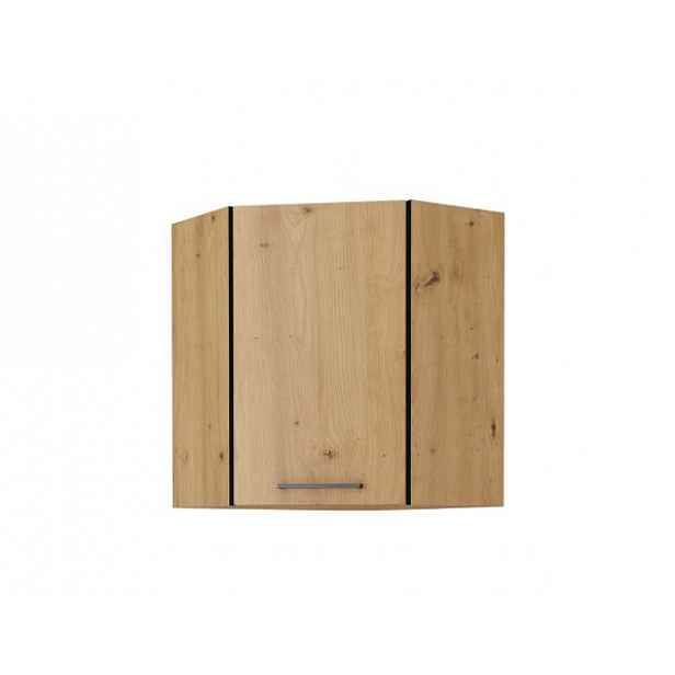 Horní skříňka, černý mat / dub artisan, Monro 60/60 GN-72 1F