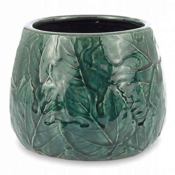 Květináč Zelený 14x18 cm V Listu Obal Na Květináč List 15