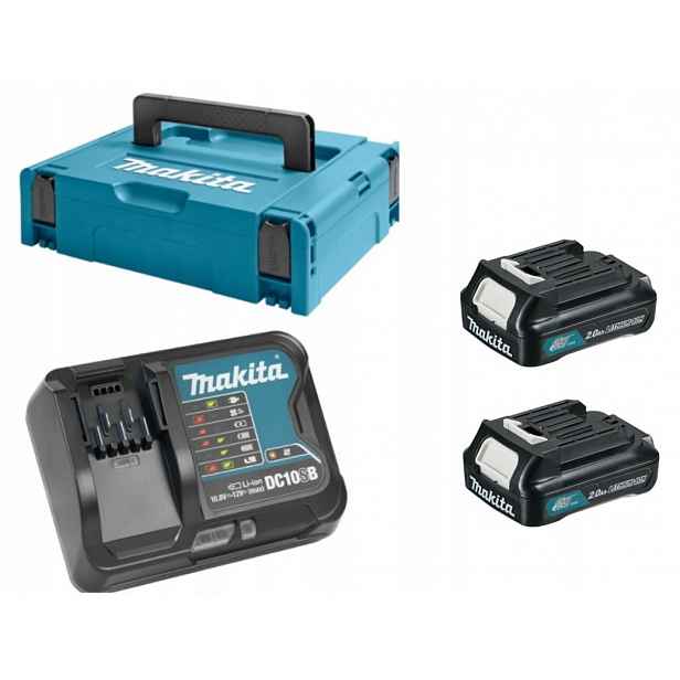 Makita Napájecí Sada 12V BL1021B DC10SB Makpac