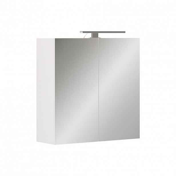 Vicco KOUPELNOVÁ SKŘÍŇKA SE ZRCADLEM Lavio Bílá 60 x 60 cm s osvětlením LED