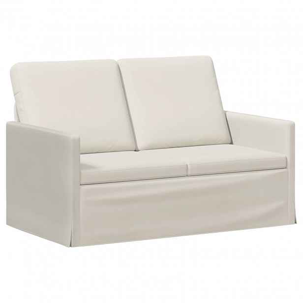 vidaXL Pohovka pro 2 osoby Krémová 130 x 81 x 82 cm Samet