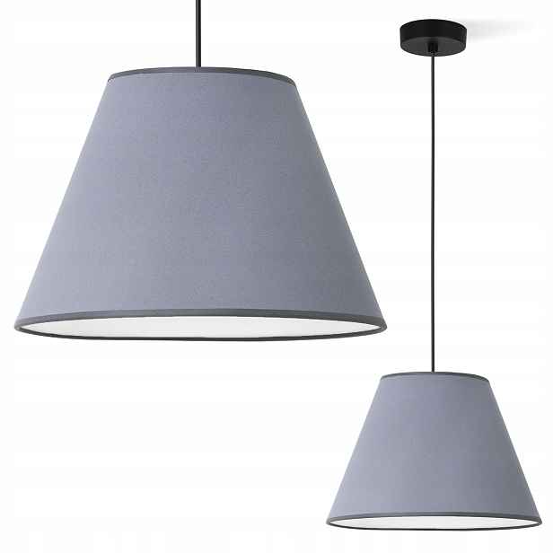 Závěsná Stropní Lampa Lustrová Stínidlo Kuželově Šedá Do Ložnice Obývacího Pokoje