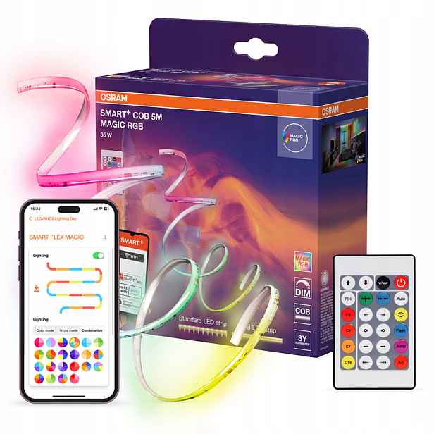Led pásek 5m 35W Rgb stmívatelný s dálkovým ovládáním WiFi Smart+ Magic Osram