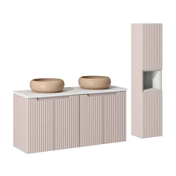Petits-meubles KOUPELNOVÝ NÁBYTEK 120cm Riva 2er-Set Kašmír