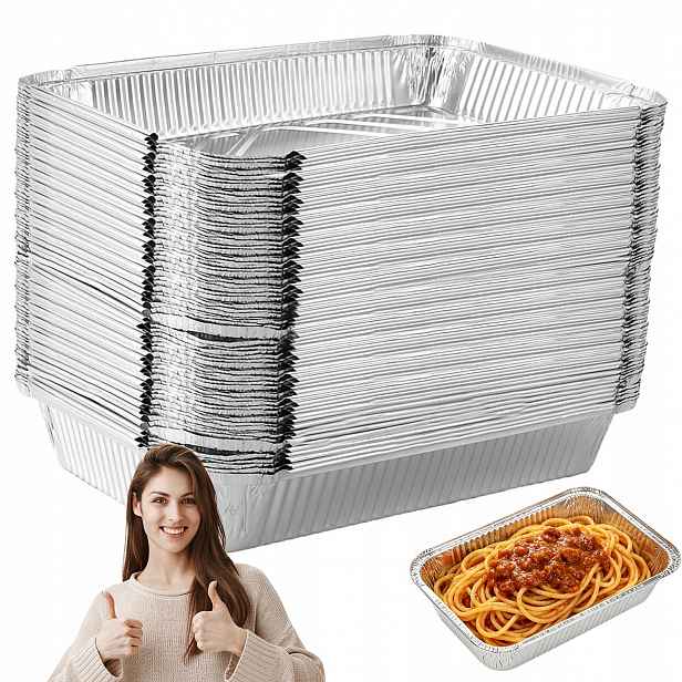 Pevné misky na grilování, odkapávací misky, hliníkové formy na grilování, 50x
