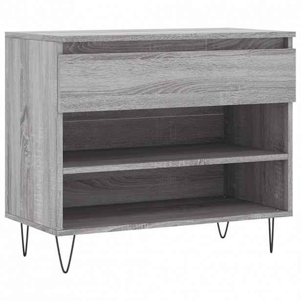 vidaXL Botník šedý sonoma 70x36x60 cm kompozitní dřevo