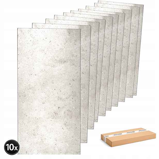 Dekorativní nástěnný panel Beton Šedý Béžový 100x50 Xps Concrete Taupe 10 ks