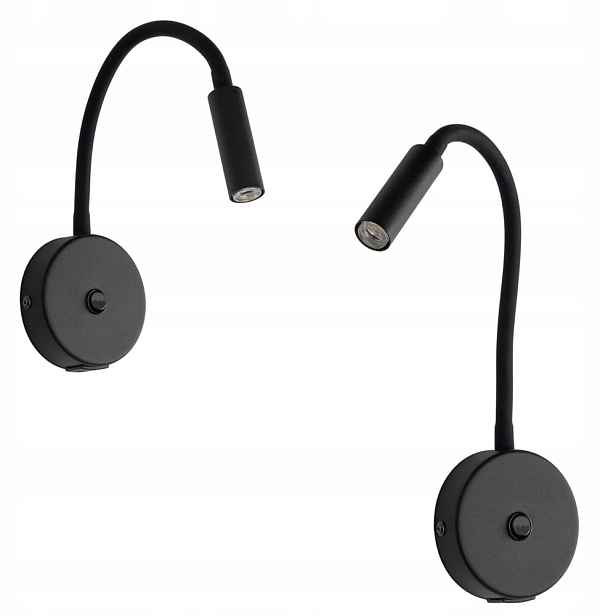 Nástěnné svítidlo Lagos černý vypínač zásuvka Usb pohyblivé rameno G9 Tk Lighting