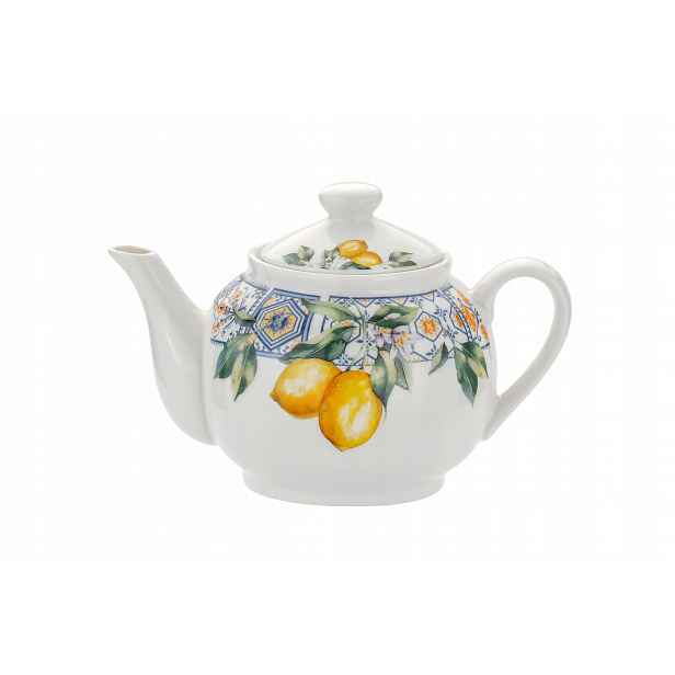 Porcelánový elegantní džbán Lemon Tree na čaj s motivem citronů 1L