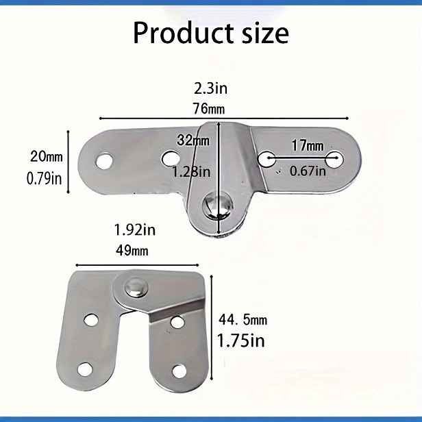 TEMU Moderní Leštěný Kovový Skládací Pant, 1.5mm Tloušťka Železného Kuřecí Ústa, Montážní Příslušenství pro Skladovací Stoly, Skládací Stolní Pant |