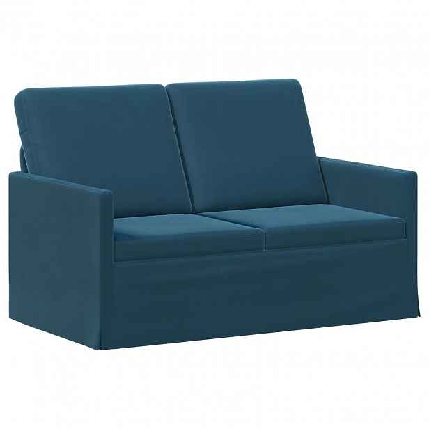vidaXL Pohovka pro 2 osoby Modrá 130 x 81 x 82 cm Samet
