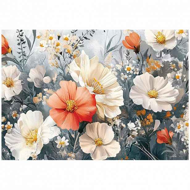 Wallarena FOTOTAPETA květinová louka dekorace do obývacího pokoje vliesová tapeta 200x140