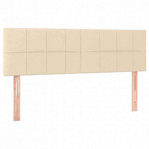 vidaXL Čela postele krémová 144x5x78/88 cm látka