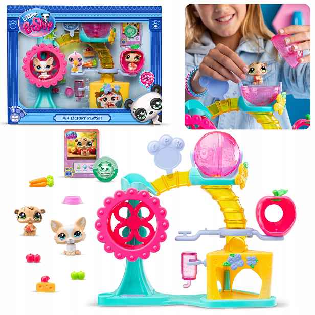 Littlest Pet Shop Sada figurek Továrna na hraní, zvířátka příslušenství