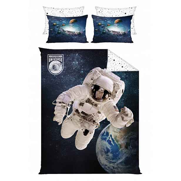 Povlečení z bavlny 160x200 – polský kosmonaut ve vesmíru, vesmír – chlapec