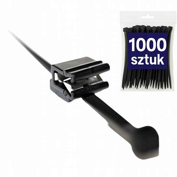 Stahovací pásky s klipem CLK3 1000 ks, sáček (různé délky a šířky)