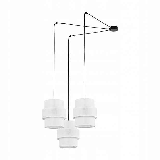 Stropní lampa Lustr Závěsná Bílá 3 Zdroje E27 Moderní Tk Lighting