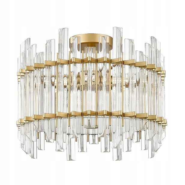 Stropní lampa Stropní Svítidlo Zlatá kovová Sklo 6 žárovek G9 40 cm glamour Zuma Line