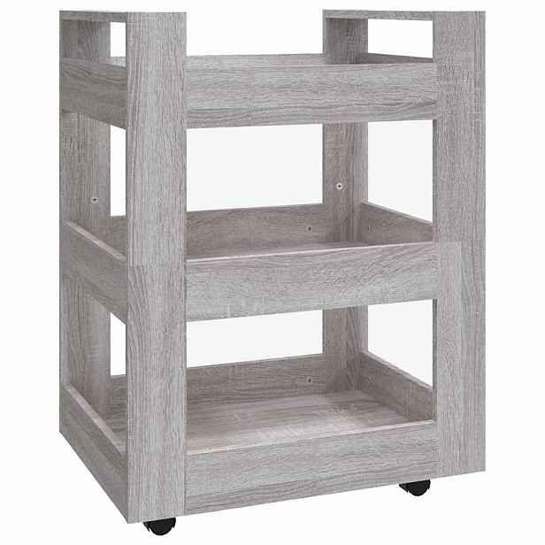 vidaXL Kuchyňský vozík šedý sonoma 60 x 45 x 80 cm kompozitní dřevo