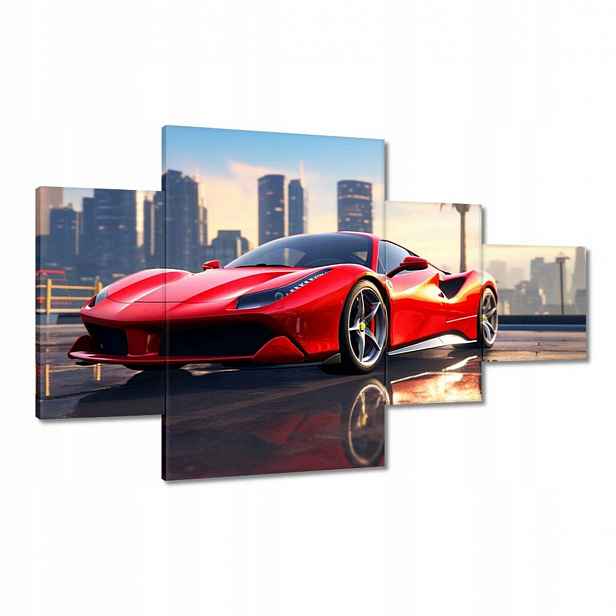 Obrazy 130x80 Červené Ferrari