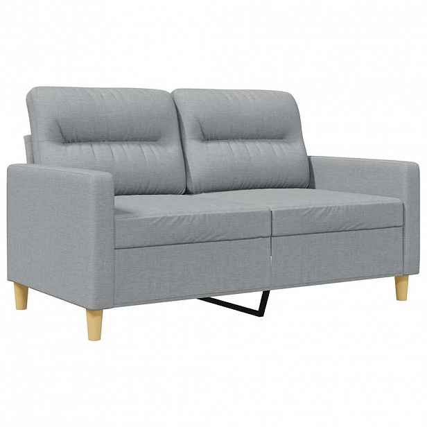 vidaXL 2místná pohovka světle šedá 120 cm textil