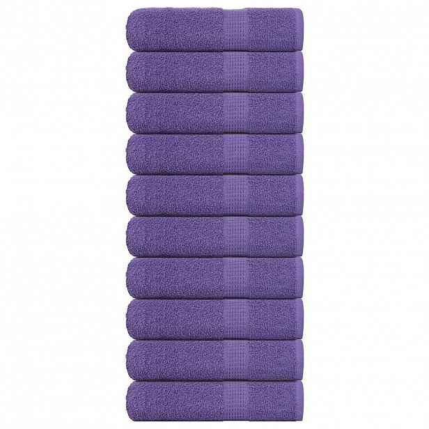 vidaXL Ručníky FROGN 10 ks fialové 50x100 cm 360 g/m²