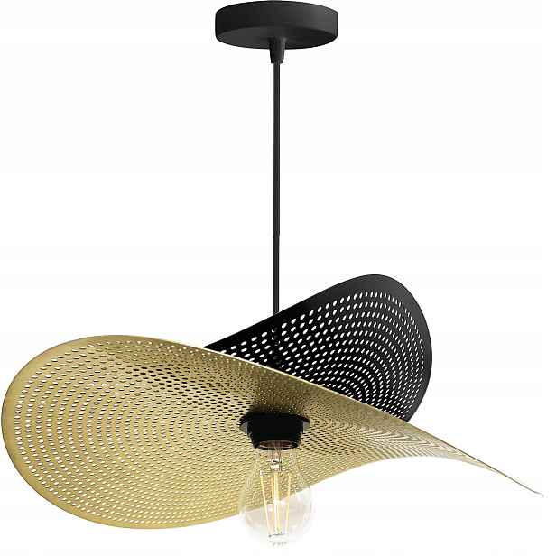 Závěsné Stropní Svítidlo Metlová Černo-zlatá Moderní Design 40 cm