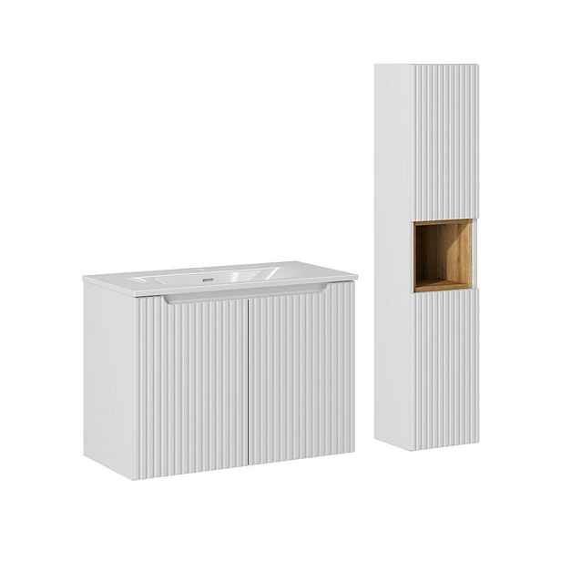Petits-meubles KOUPELNOVÝ NÁBYTEK 80cm Riva 2er-Set Bílá