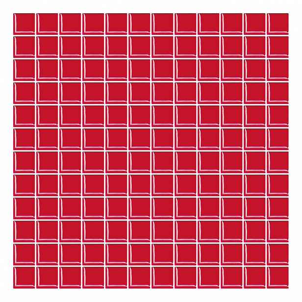 Skleněná mozaika červená 30x30 cm lesk MOS25RE
