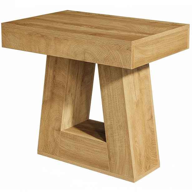 Odkládací stolek HOGA-F2240, 41,7 x 58,4 x 58,4 cm, rustikální
