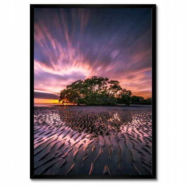 Plakáty v rámu 50x70 Krásná fialová krajina