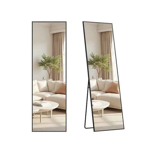 SONGMICS Stojací zrcadlo Menry 160 cm černé