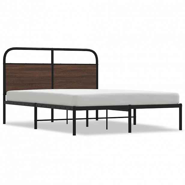 vidaXL Rám postele bez matrace 120x190 cm hnědý dub kompozitní dřevo