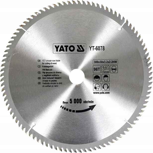 Yato Vidiová Kotoučová Pila 300x30mm 96-ZUBŮ 6078 YT-6078