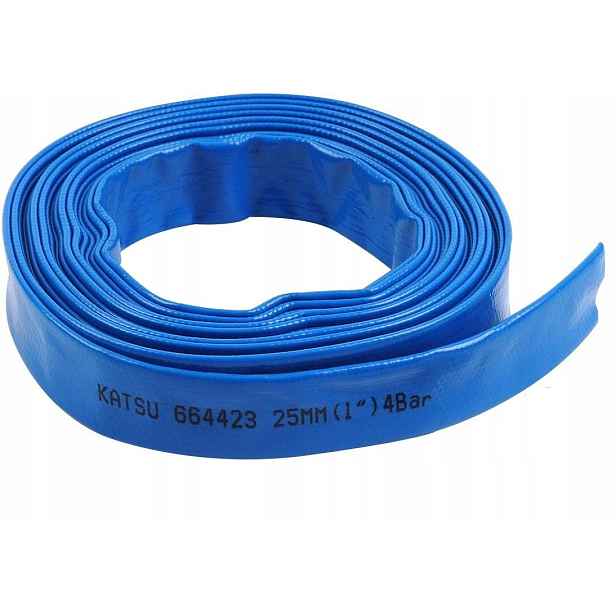 Zahradní plochá vypouštěcí hadice Pvc pro vodní čerpadla 10 m x 25 mm 664423