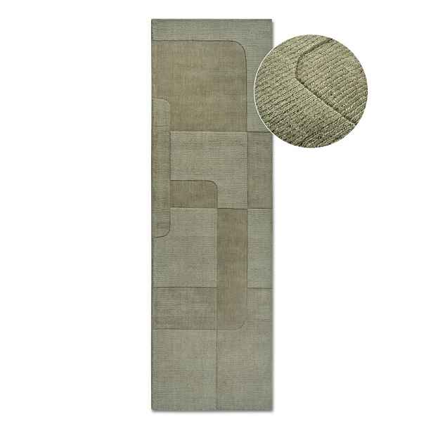 Zelený ručně tkaný vlněný běhoun 80x250 cm Charlotte – Villeroy&Boch